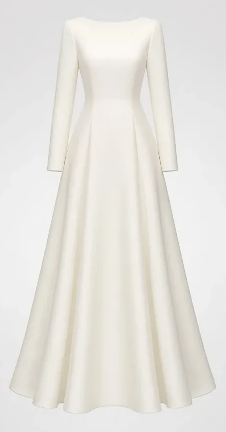 Bateau neck gown