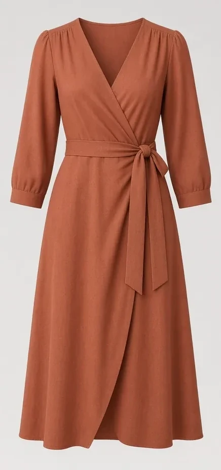 Midi wrap dress