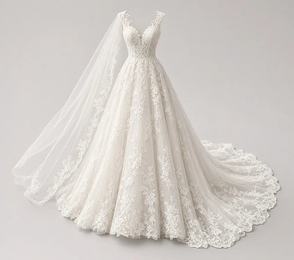 Lace wedding dress