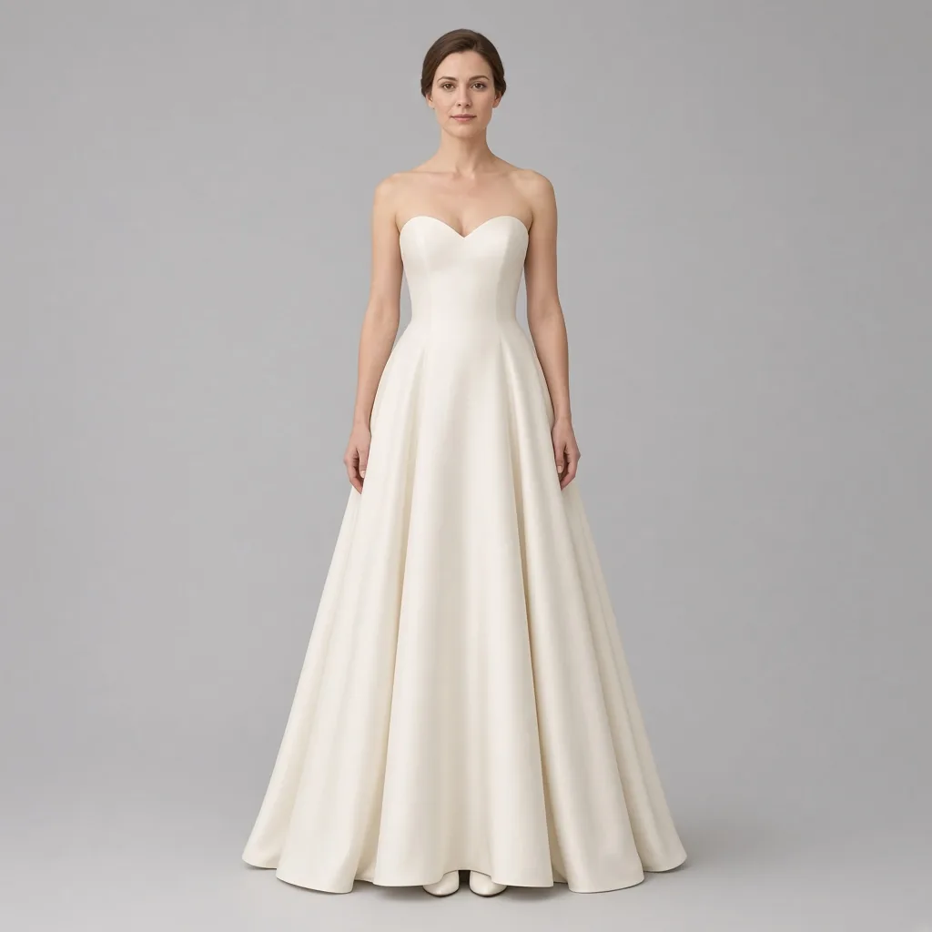 Bateau neck gown