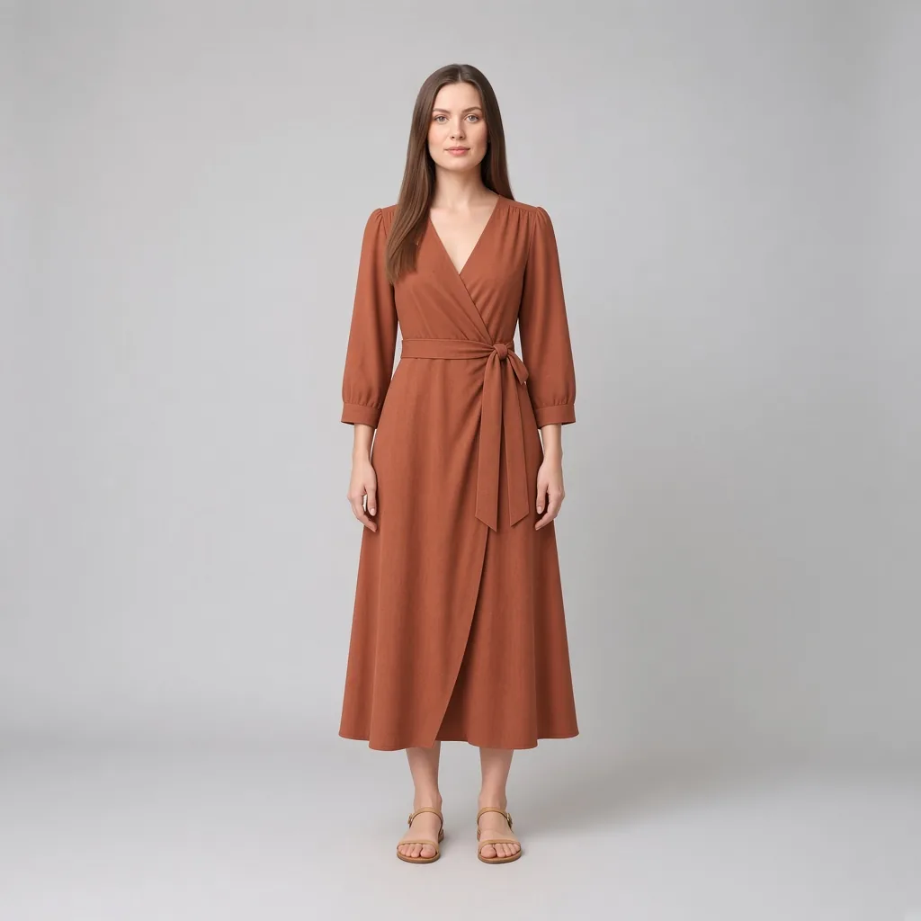 Midi wrap dress