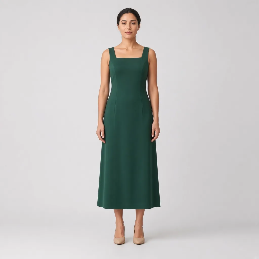 Square neck dress