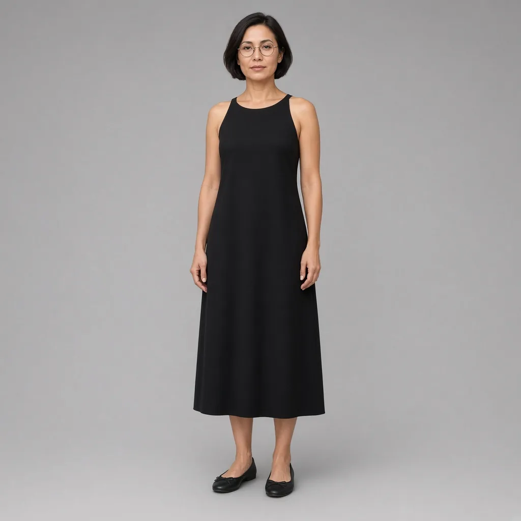 Knit outfit from a black dress