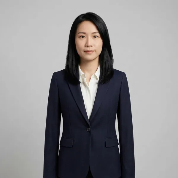 LinkedIn Professional Navy Suit Headshot