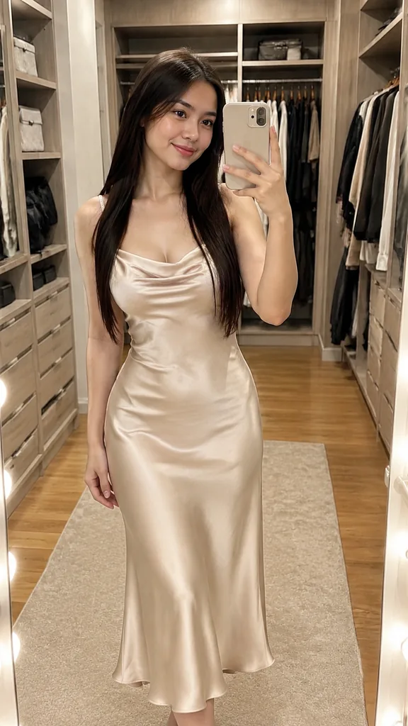 AI Mirror Selfie for Girls: Walk-In Closet Fit Check