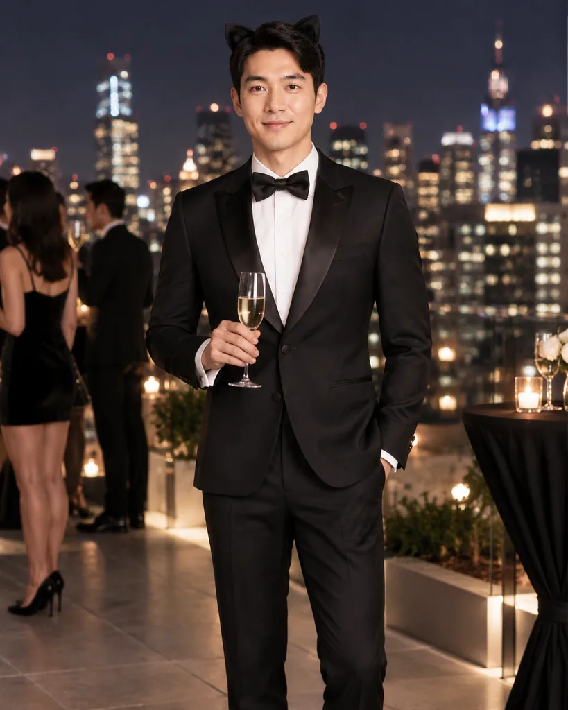 Black Cat Tuxedo Mens Look