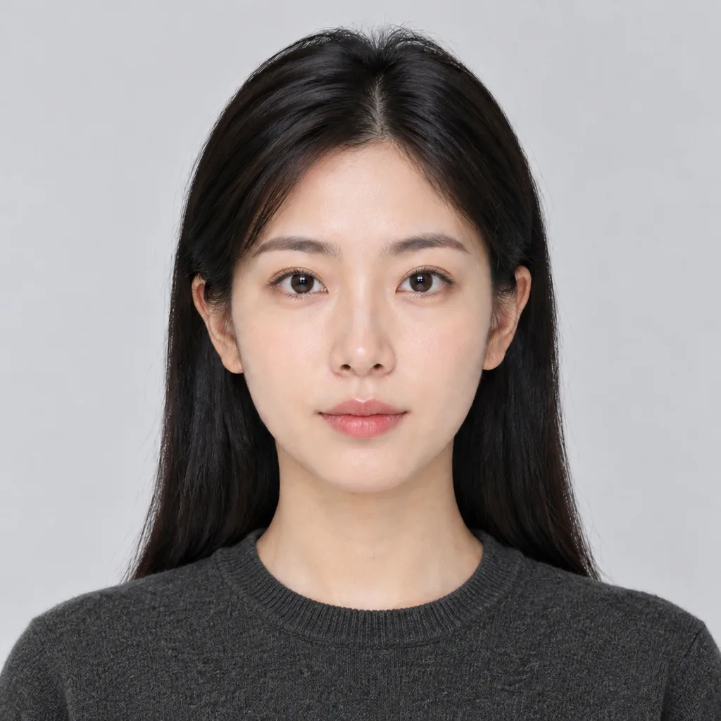 Charcoal Crewneck Professional ID Portrait