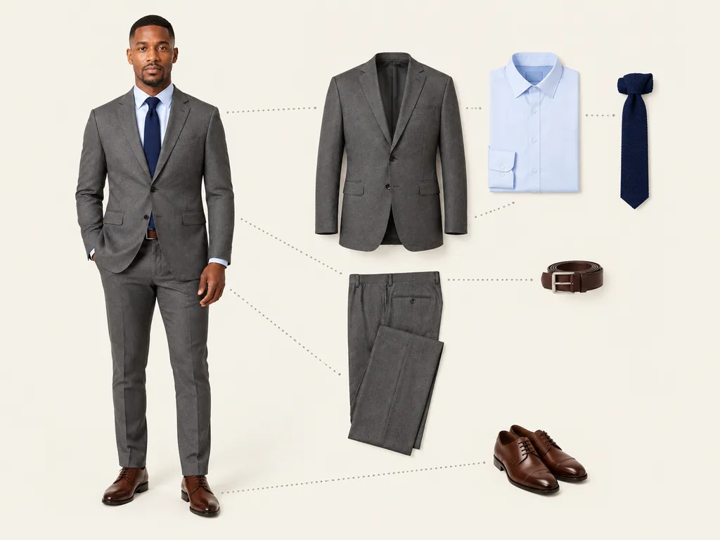 Exploded Outfit Infographic: Men’s Tailoring