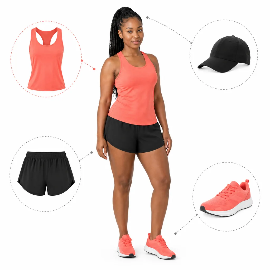 Exploded Outfit Infographic: Running Kit