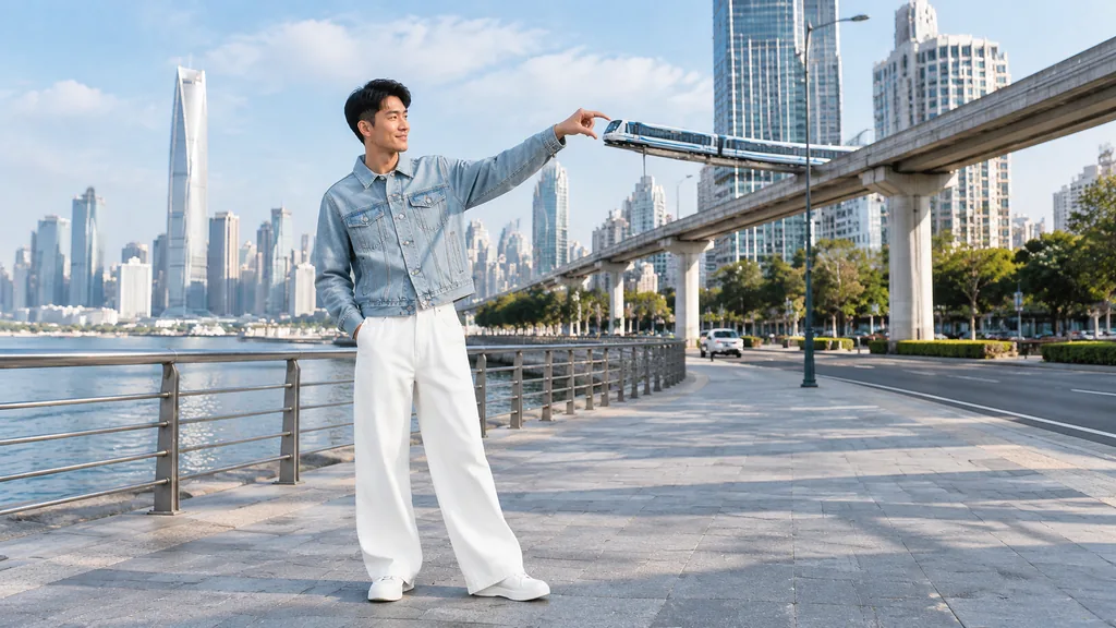 Forced Perspective Denim Travel Look
