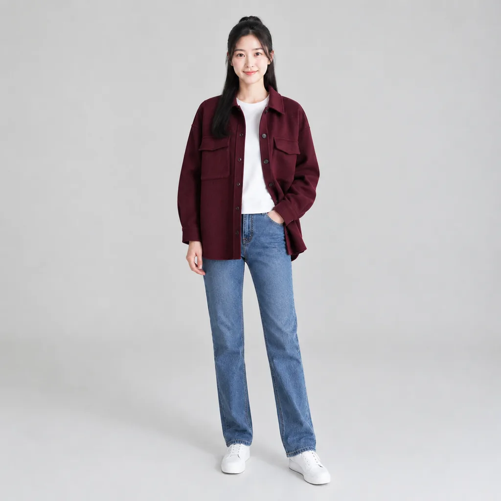 Shacket Burgundy Chocolate Recolor