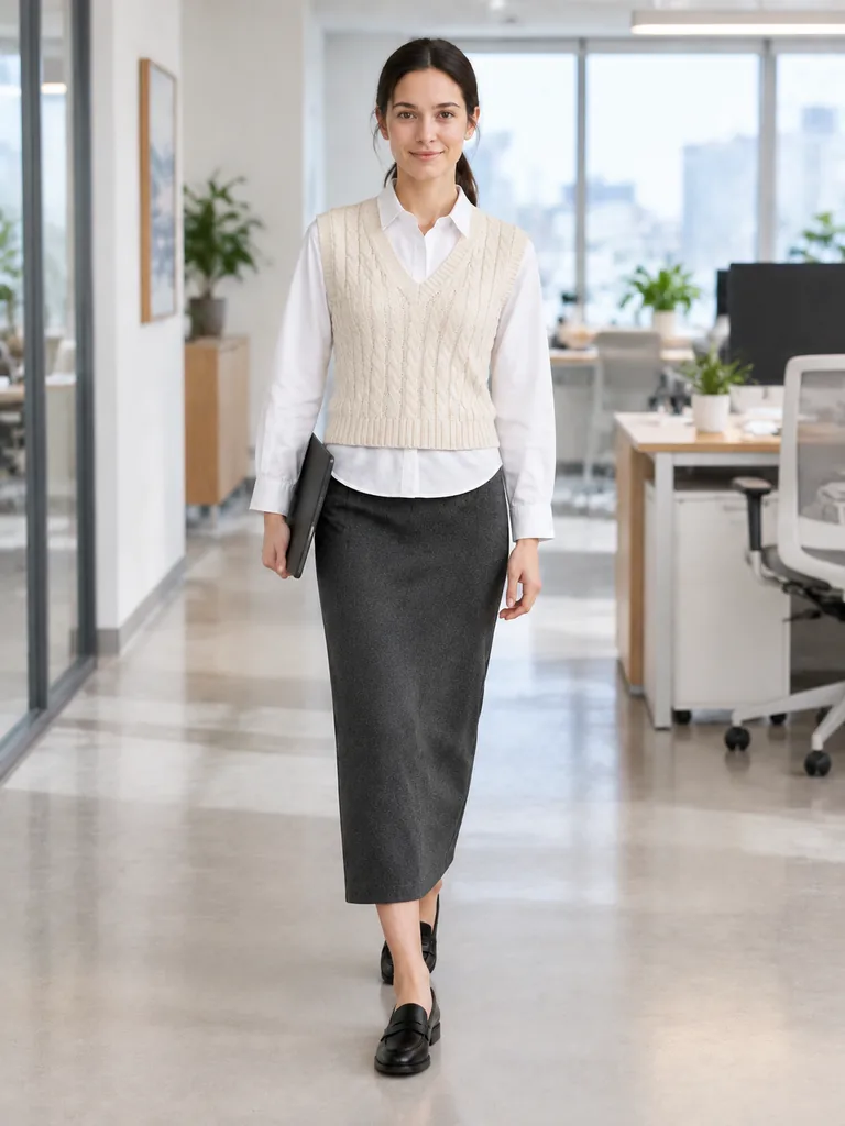 Sweater Vest Oxford Pencil Office
