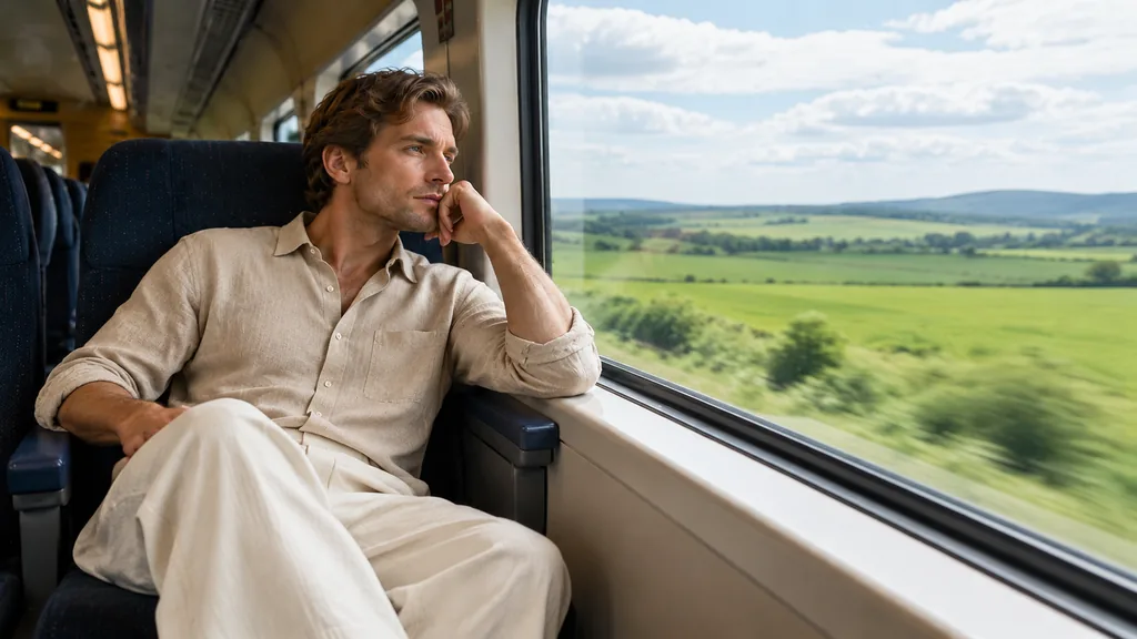 Train Window Linen Travel Look