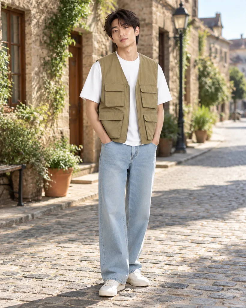 Utility Cargo Vest Weekend Look
